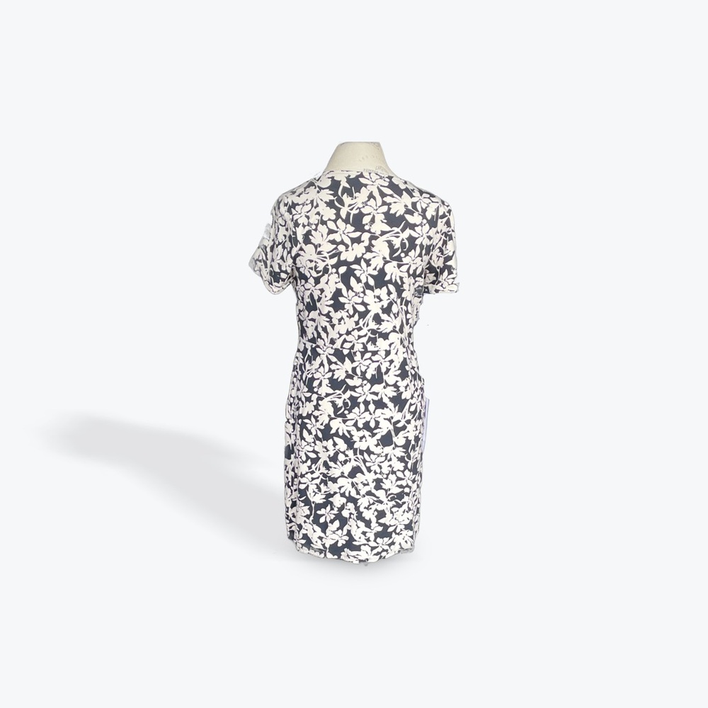 J. Jill Black and White Sheath Mini Dress with Slit